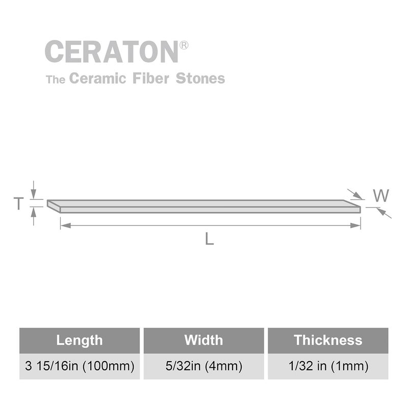 Miracle Ceraton Ceramic Fiber Stone Pack of 10 100(L) x 4(W) x 1(T) mm for Grinding Polishing Deburring Lapping Metal Wood Molds Plastic Compatible with Air Tools Ultrasonic Polishers (#180 Brown) - Image 3